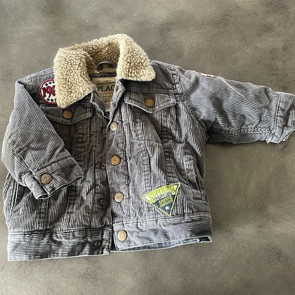Baby boys Vintage Fleece Sherpa Lined Corduroy Jackets Button Down Thickened - Picture 1 of 6